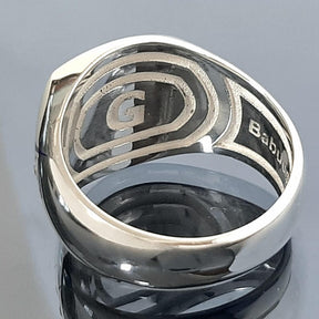 Eye of Providence Ring - Blue Eye Sterling silver With Square & Compass, Master Mason Blue Lodjee - Bricks Masons