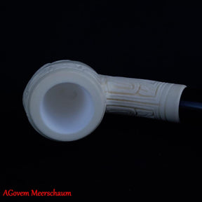 Eye Of Providence Meerschaum Pipe - Natural Wax Handmade - Bricks Masons