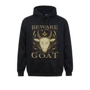 Master Mason Blue Lodge Hoodie - "Beware Of The Goat" Square and Compass G [Multiple Colors]