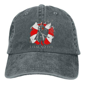 Knights Templar Baseball Cap - (I FEAR NO EVIL) - Bricks Masons