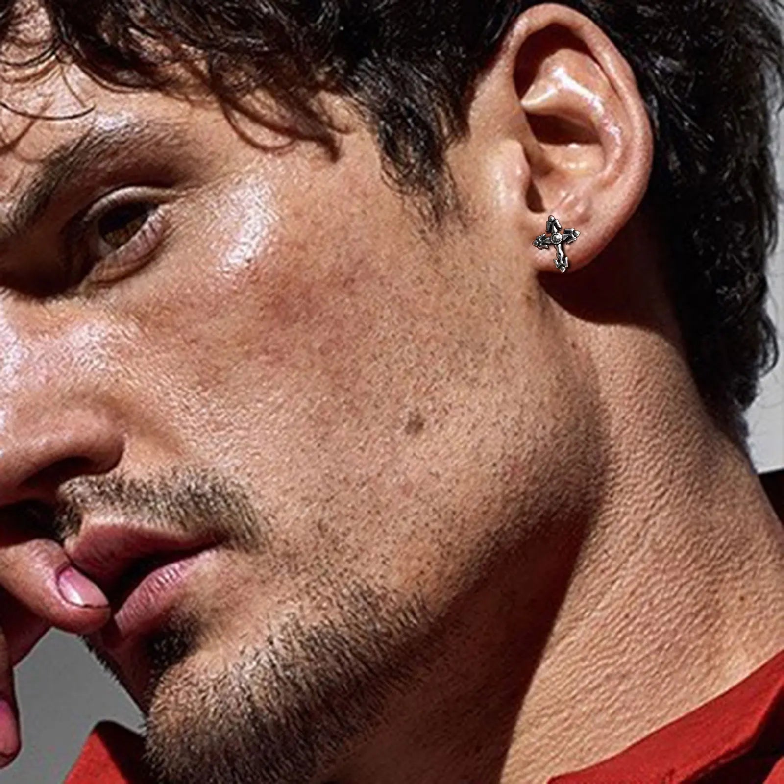 Knights Templar Earring - Waterproof Stainless Steel Stud Earrings - Bricks Masons