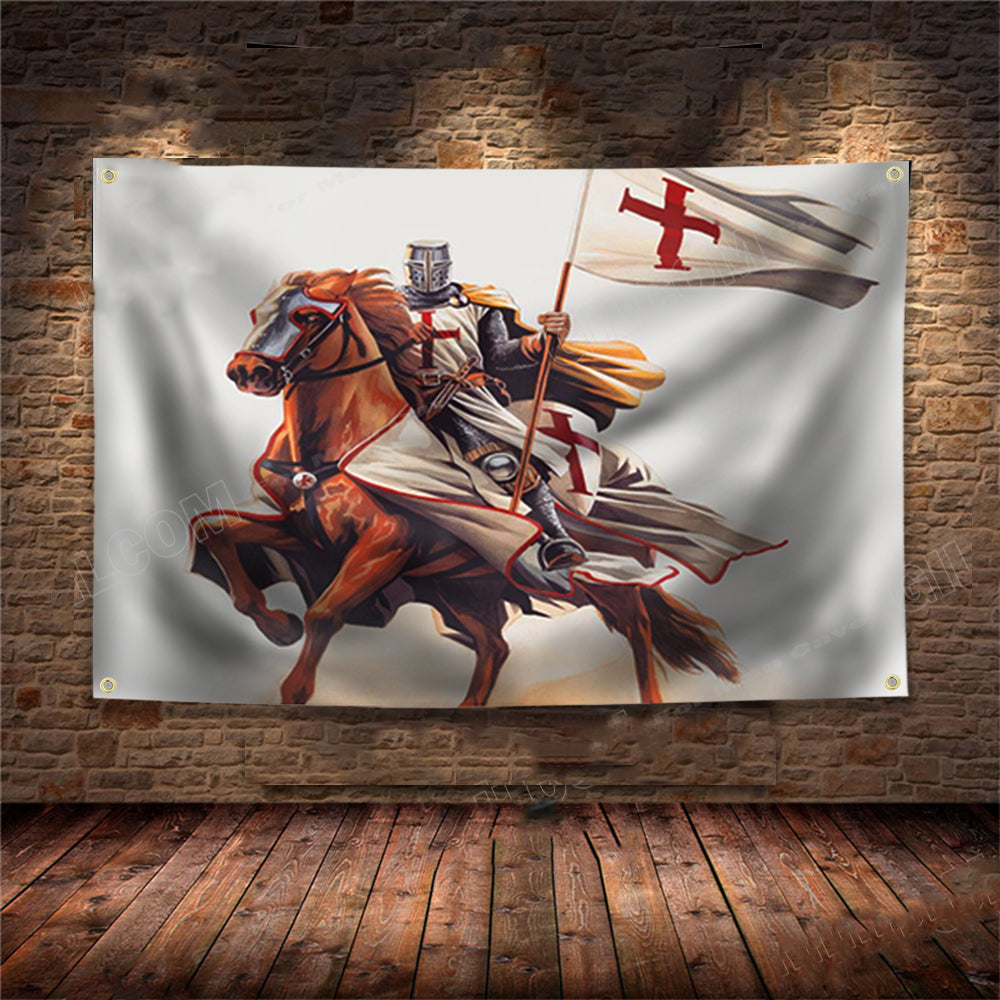 Knights Templar Flag - Armor Of God Temple - Bricks Masons