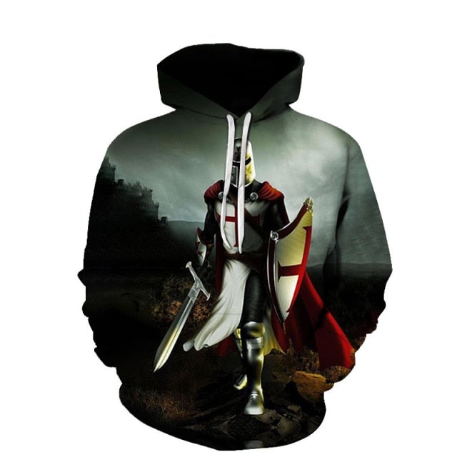 Knights Templar Commandery Hoodie - Spring and Autumn 3D Printing - Bricks Masons