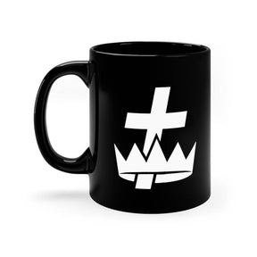 Knights Templar Mug - Black & White 11oz - Bricks Masons