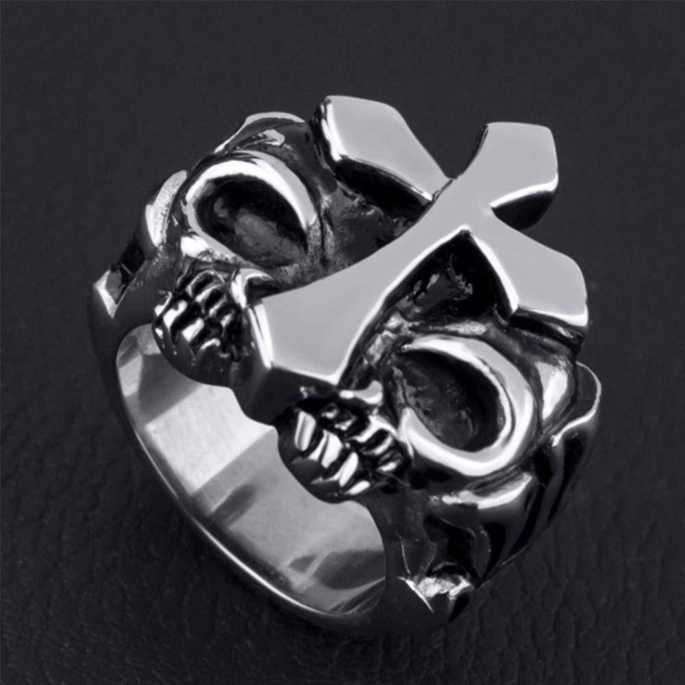 Knights Templar Ring - Medieval Motif Cross - Bricks Masons
