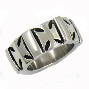 Knights Templar Commandery Ring - Stainless Steel Silver Cross - Bricks Masons