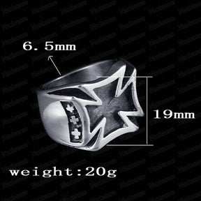 Knights Templar Ring - Vintage Cross Signet - Bricks Masons