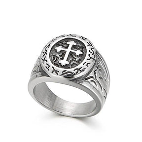 Knights Templar Ring - Vintage Motif - Bricks Masons