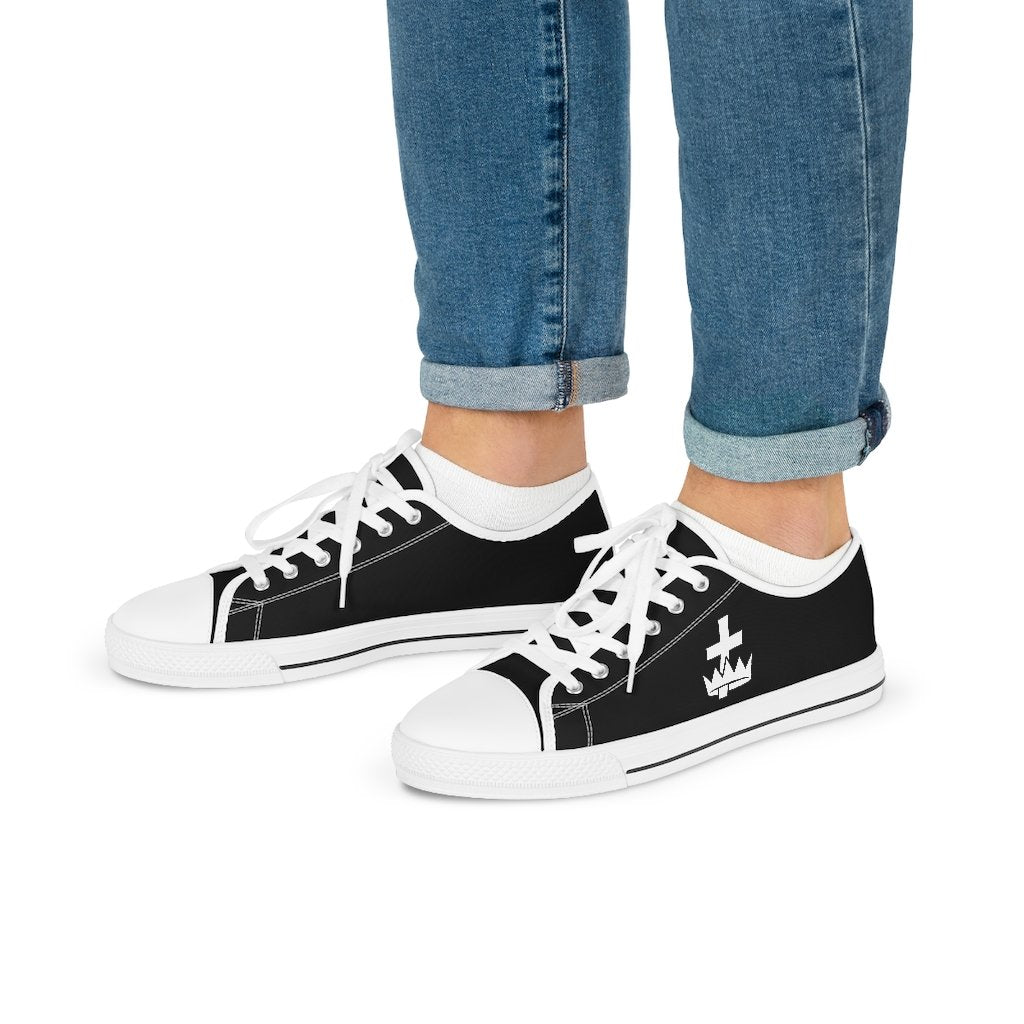 Knights Templar Sneaker - Low Top Black & White - Bricks Masons