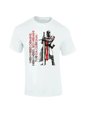 Knights Templar T-Shirt - Cotton Short Sleeve O-Neck Templar Knight - Bricks Masons