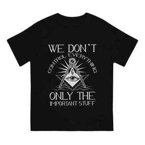 Knights Templar T-shirt - Printed Black Polyester - Bricks Masons