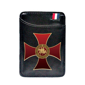 Knights Templar Wallet - Black & Brown - Bricks Masons