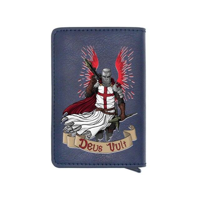 Knights Templar Wallet - Crusader Cross Deus & Credit Card Holder - Bricks Masons