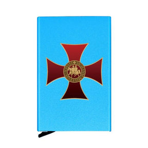 Knights Templar Wallet - Pop Up & Credit Card Holder Metal (5 colors) - Bricks Masons