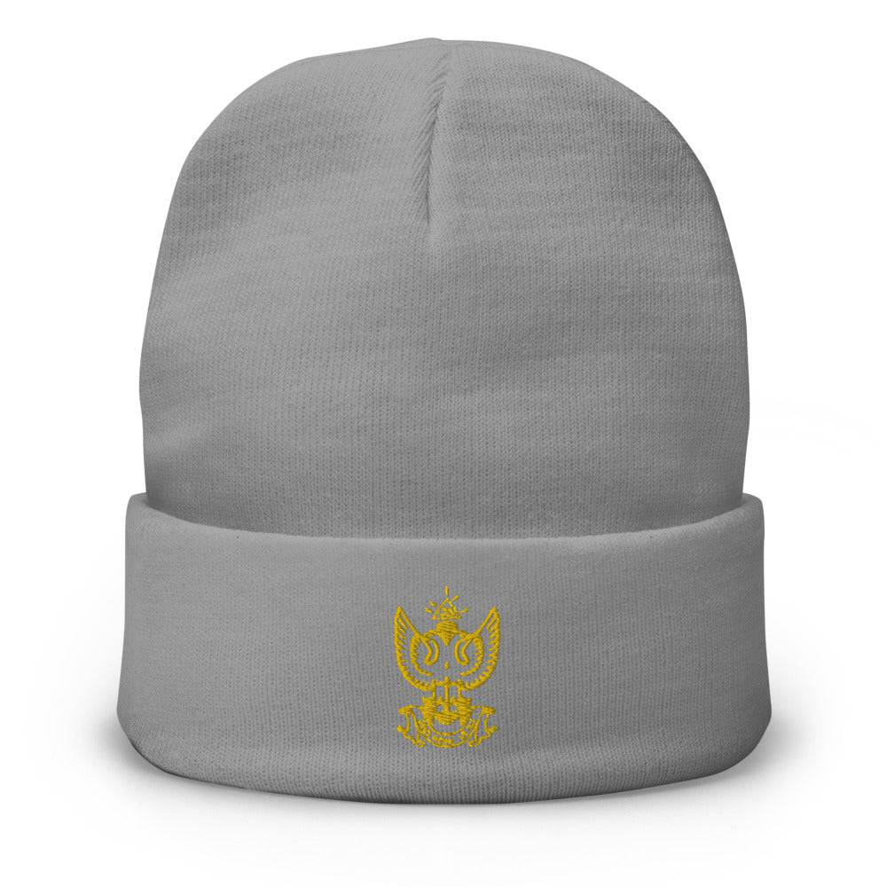 33rd Degree Scottish Rite Beanie - Wings Up Golden Embroidery