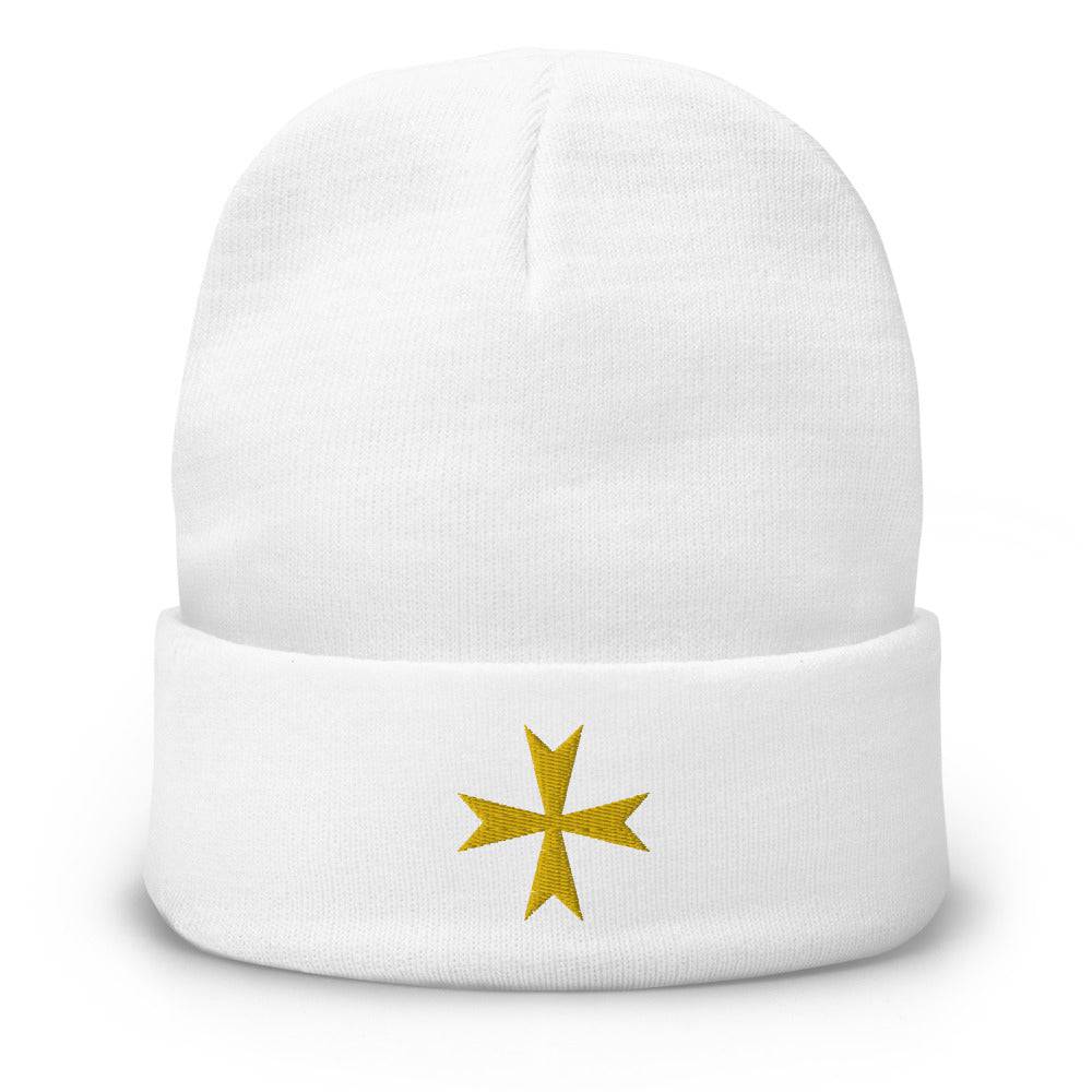 Order Of Malta Commandery Beanie - Golden Embroidery