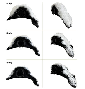 Sir Knight Knights Templar Commandery Illinois Regulation Chapeau - Black Underlayer Plumes - Bricks Masons