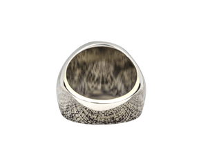 Master Mason Blue Lodge Ring - White Gold Plated With Blue - Bricks Masons