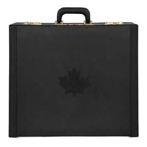 Master Mason Blue Lodge Canada Regulation Apron Case - Black Emblem Machine Embroidery Personalization Various Sizes & Materials - Bricks Masons