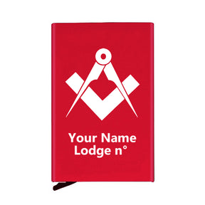 Master Mason Blue Lodge Credit Card Holder - Various Colors - Bricks Masons