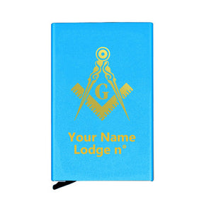 Master Mason Blue Lodge Credit Card Holder - Various Colors - Bricks Masons