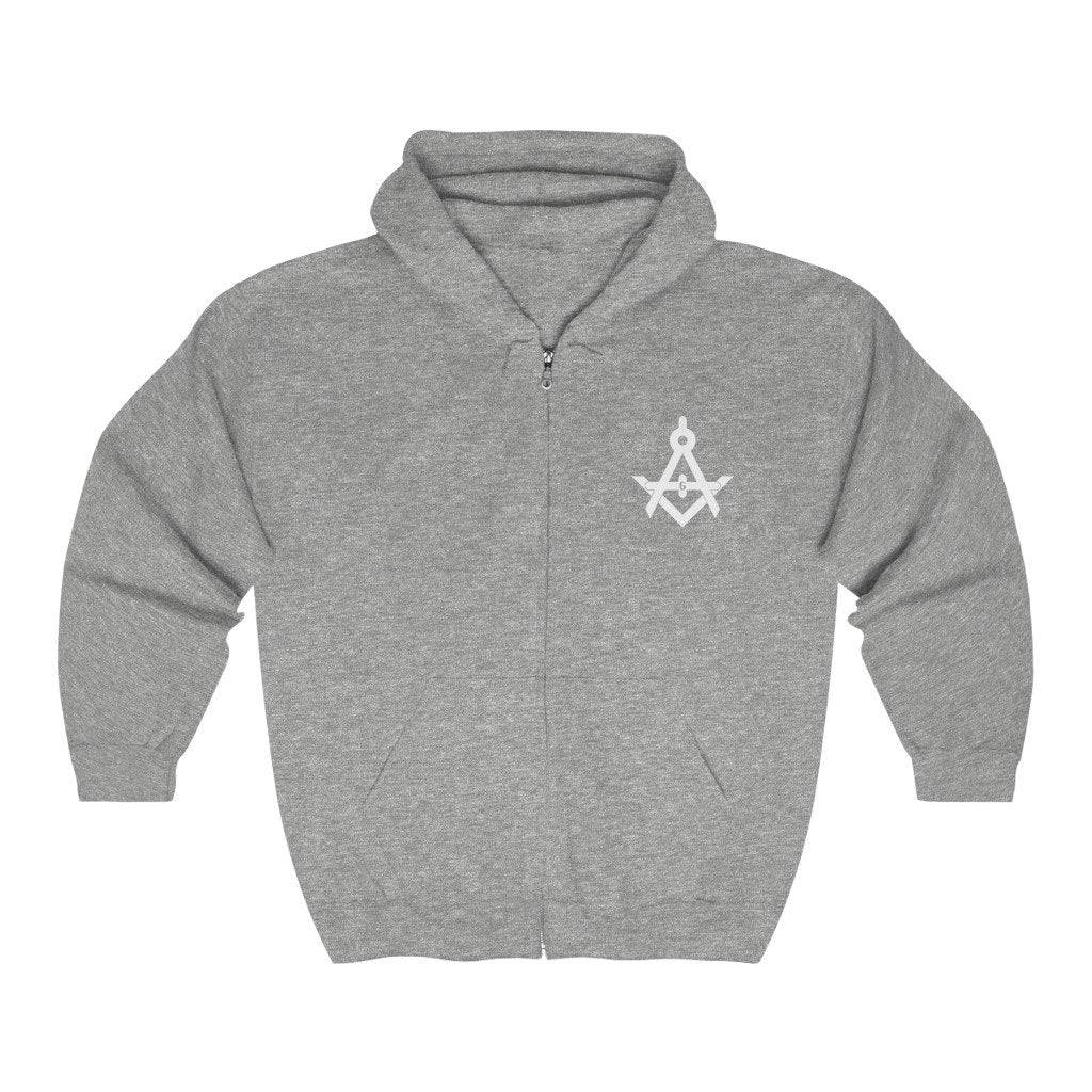 Master Mason Blue Lodge Hoodie - Various Colors Square & Compass G - Bricks Masons