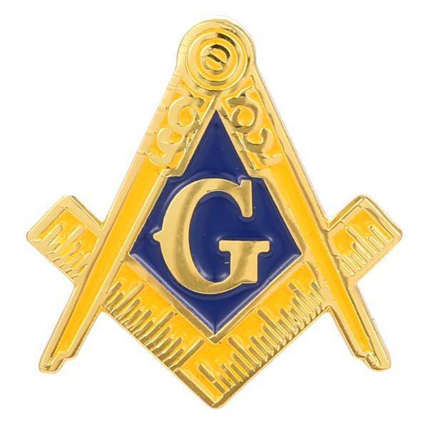 Master Mason Blue Lodge Lapel Pin - Square & Compass G - Bricks Masons