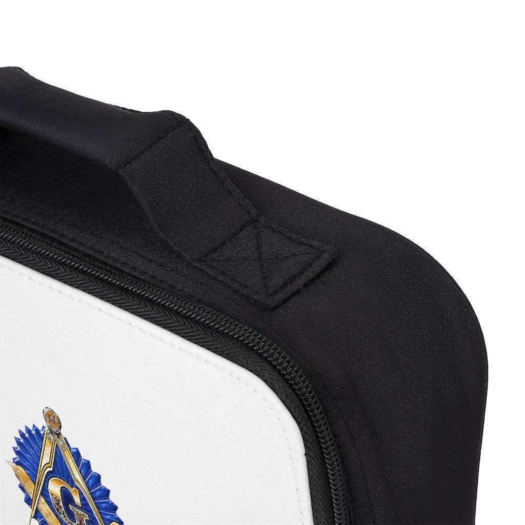 Master Mason Blue Lodge Lunch Bag - Golden Square & Compass G - Bricks Masons