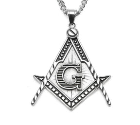 Master Mason Blue Lodge Necklace - Various Titanium Steel Colors - Bricks Masons