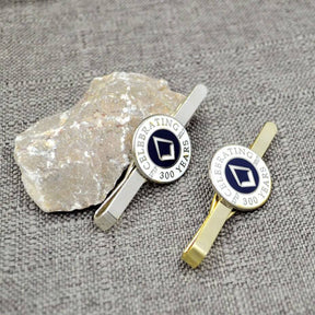 Master Mason Blue Lodge Tie Bar - Celebrating 300 Years (1717-2017) Square and Compass - Bricks Masons