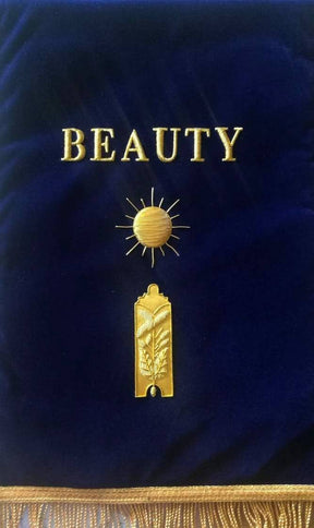 Officers Blue Lodge Pedestal Cover - Hand Embroidery - Bricks Masons