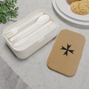 Order Of Malta Lunch Box - Wooden Lid - Bricks Masons