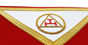 Past High Priest Royal Arch Chapter Apron - Red with Gold Embroidery - Bricks Masons