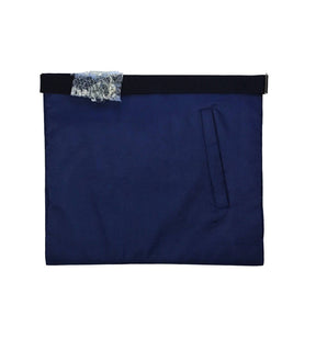 Past Master Blue Lodge Apron - Blue with Bullion Hand Embroidery - Bricks Masons