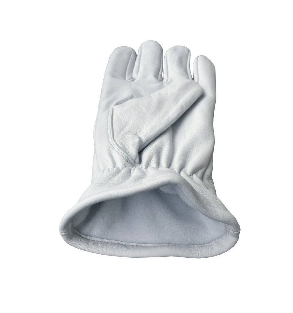 Past Master Blue Lodge Gloves - White Leather with Black Emblem - Bricks Masons
