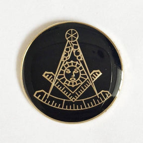 Past Master Blue Lodge Lapel Pin - Black & Gold - Bricks Masons