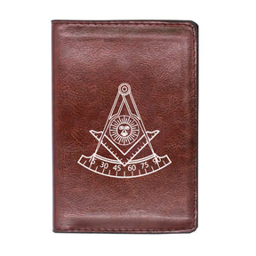 Past Master Blue Lodge California Regulation Wallet - Black & Brown - Bricks Masons