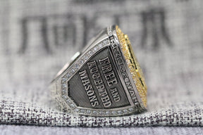 Master Mason Blue Lodge Ring - Prince Hall Gold Face With Rhinestones - Bricks Masons