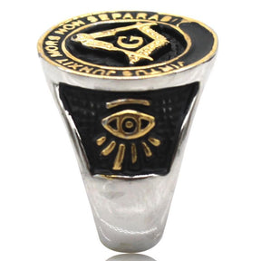 Master Mason Blue Lodge Ring - Square and Compas G VIRTUS JUNXIT MORS NON SEPARABIT