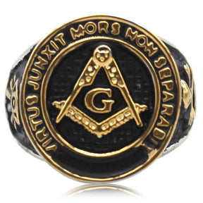 Master Mason Blue Lodge Ring - Square and Compas G VIRTUS JUNXIT MORS NON SEPARABIT