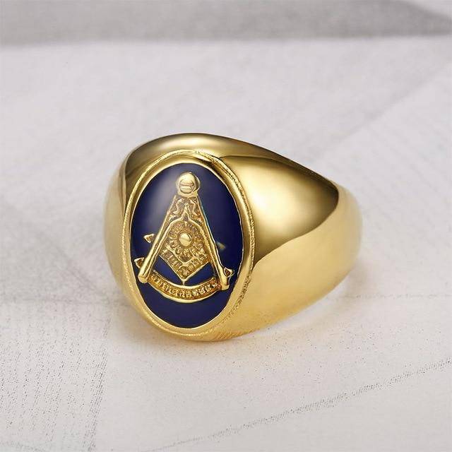 Past Master Blue Lodge Ring - Oval