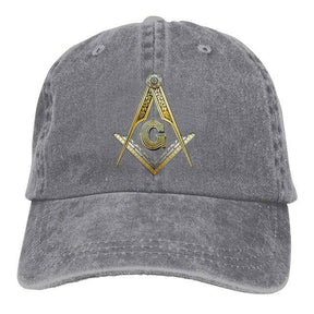 Master Mason Blue Lodge Baseball Cap - Compass and Square G Adjustable