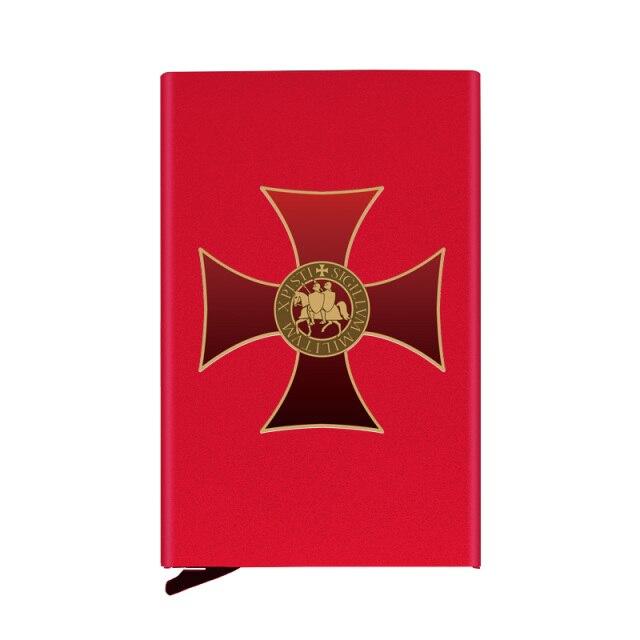 Knights Templar Commandery Wallet - Pop Up & Credit Card Holder Metal (5 colors)