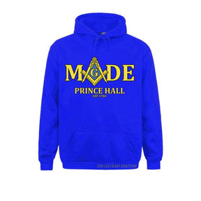 Master Mason Blue Lodge Hoodie - Made Mason Prince Hall Square and Compass G [Multiple Colors]