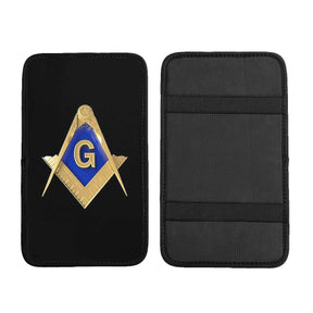 Master Mason Blue Lodge Car Armrest - Golden Square and Compass G