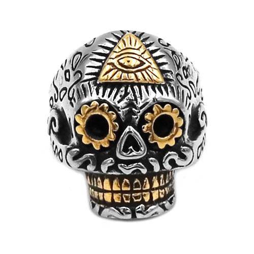 Eye Of Providence Ring - Skull Pyramid