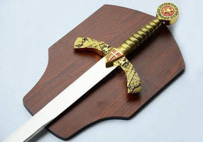 Knights Templar Commandery Sword - Cross W/ Wall Mount & Scabbard 42.7"