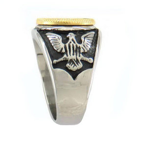 Master Mason Blue Lodge Ring - Eagle Square and Compass