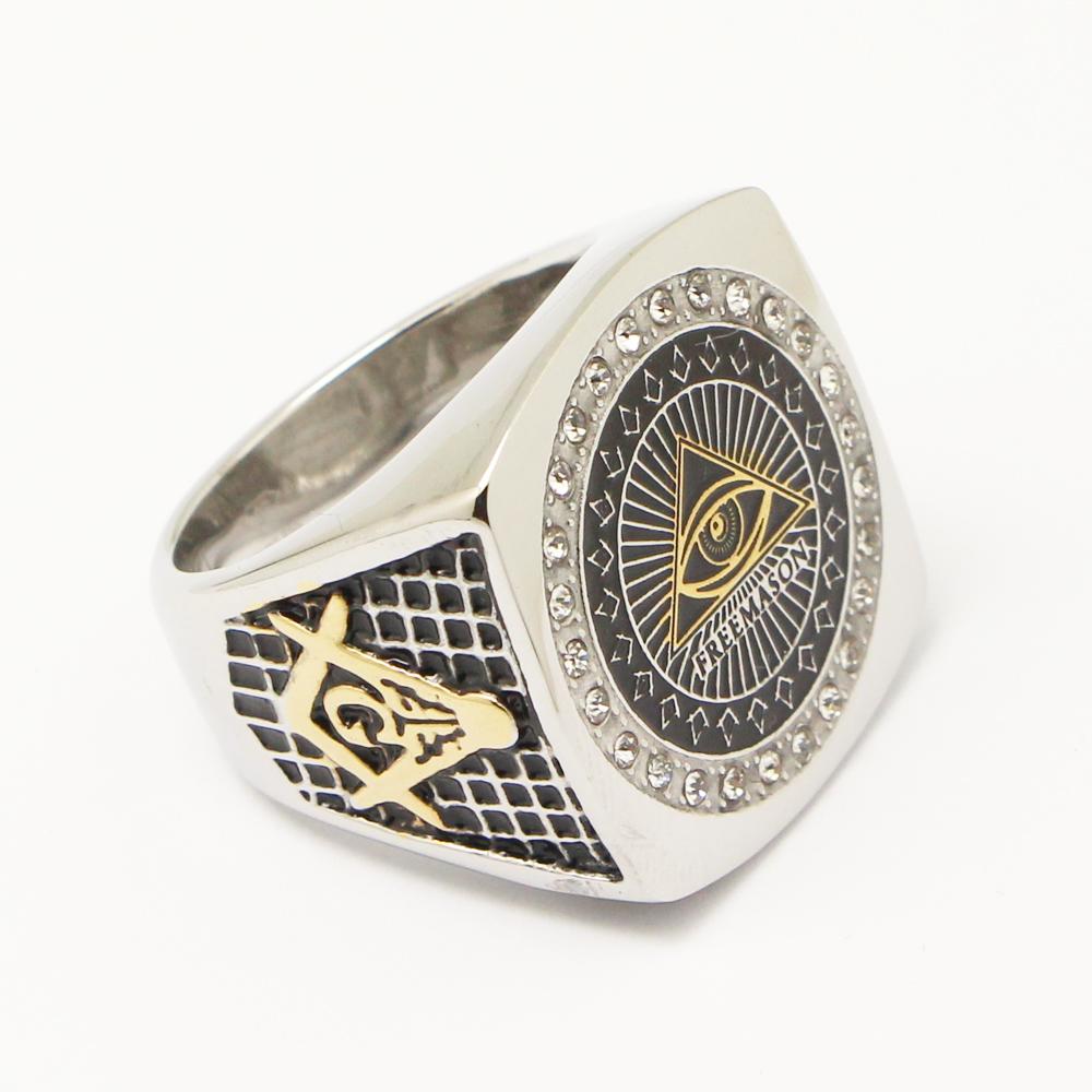 Eye Of Providence Ring - Eye of Horus Pyramid Silver Gold