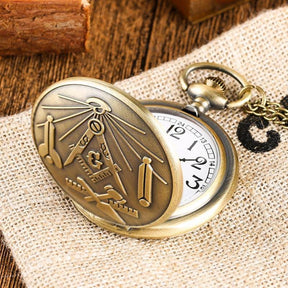 Master Mason Blue Lodge Pocket Watch - Square and Compass G